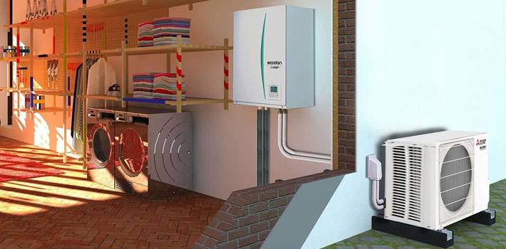 Pompe à chaleur dans une maison à Meaux