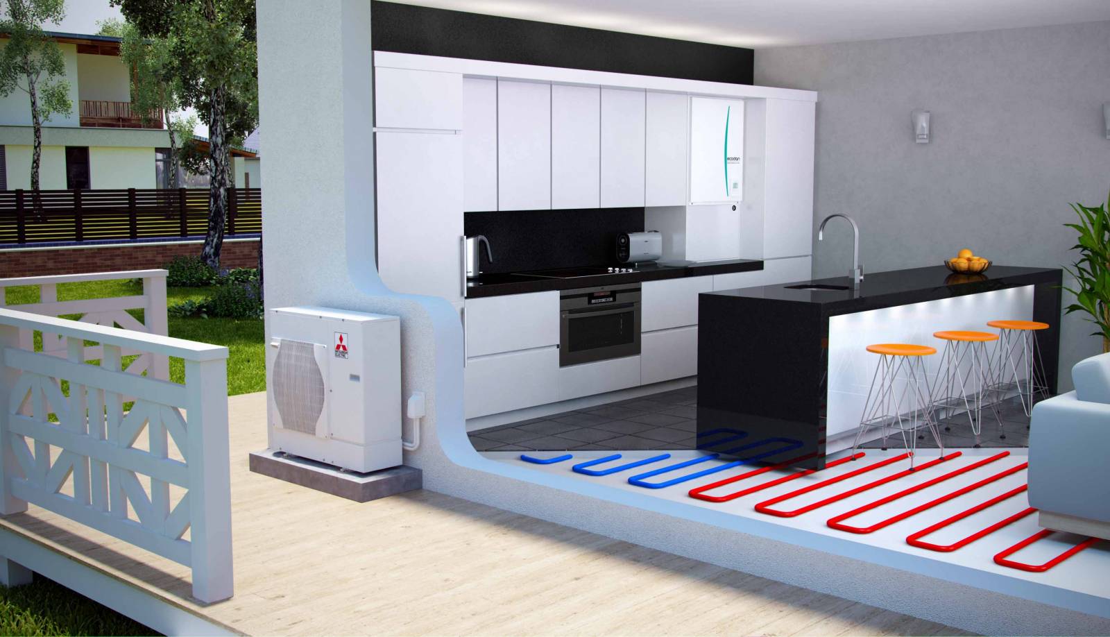 Plancher chauffant dans un logement à Meaux